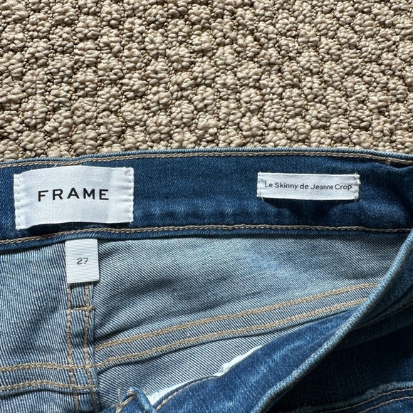 A17- Frame Skinny de Jeanne Crop Jeans sz 27 - Picture 3 of 7